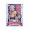 WOOPIE ROYAL Baby Doll 36 cm in Outfit with Teddy Bear Feeding Accessories