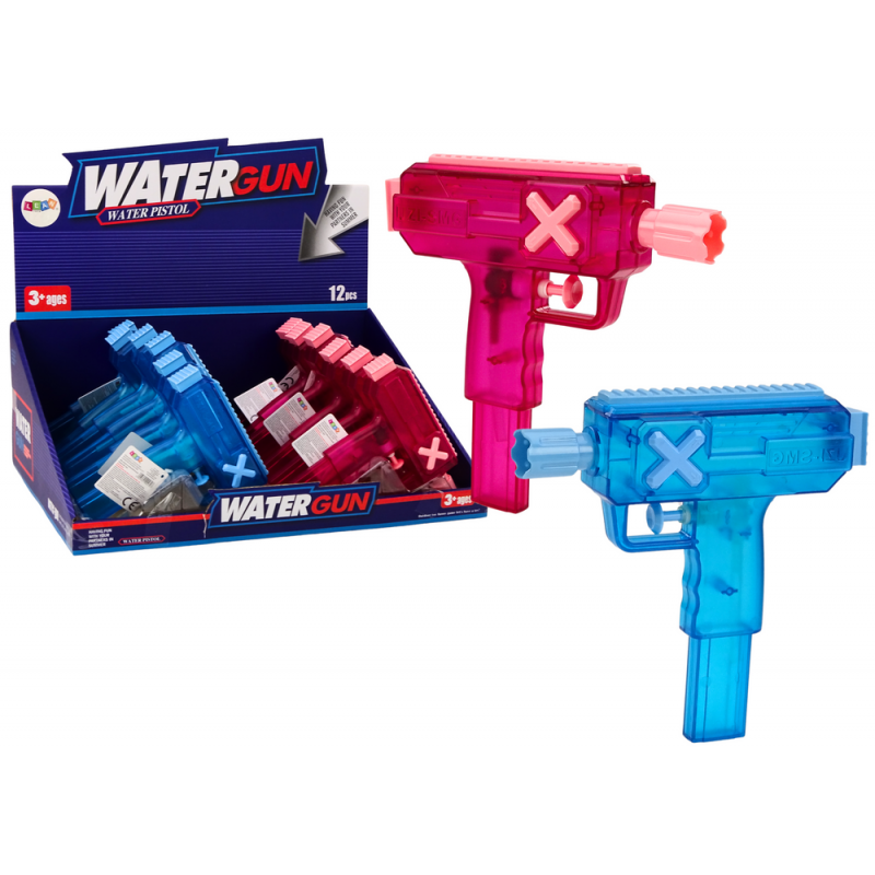Small Water Gun Transparent Blue Pink