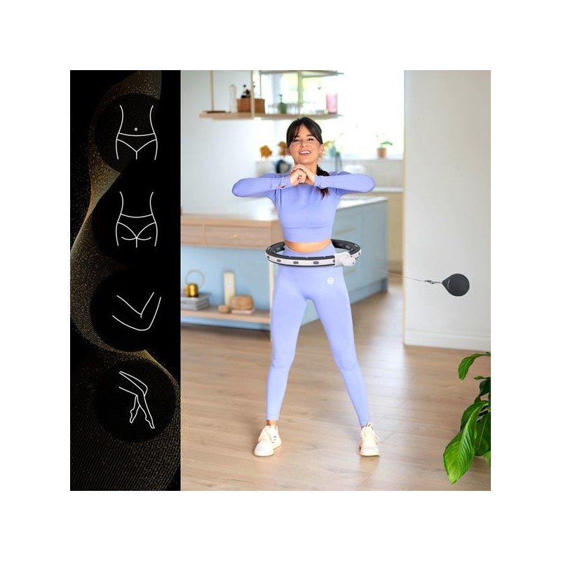 HHM15 HULA HOOP BLACK MAGNETIC WITH WEIGHT COUNTER HMS