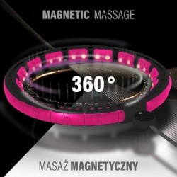 HHM16 HULA HOOP BLACK/PINK MAGNETIC WITH WEIGHT + COUNTER HMS