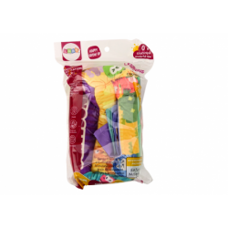 Soft Tissue Box with 6 fabrics and 3 rustling colorful wipes