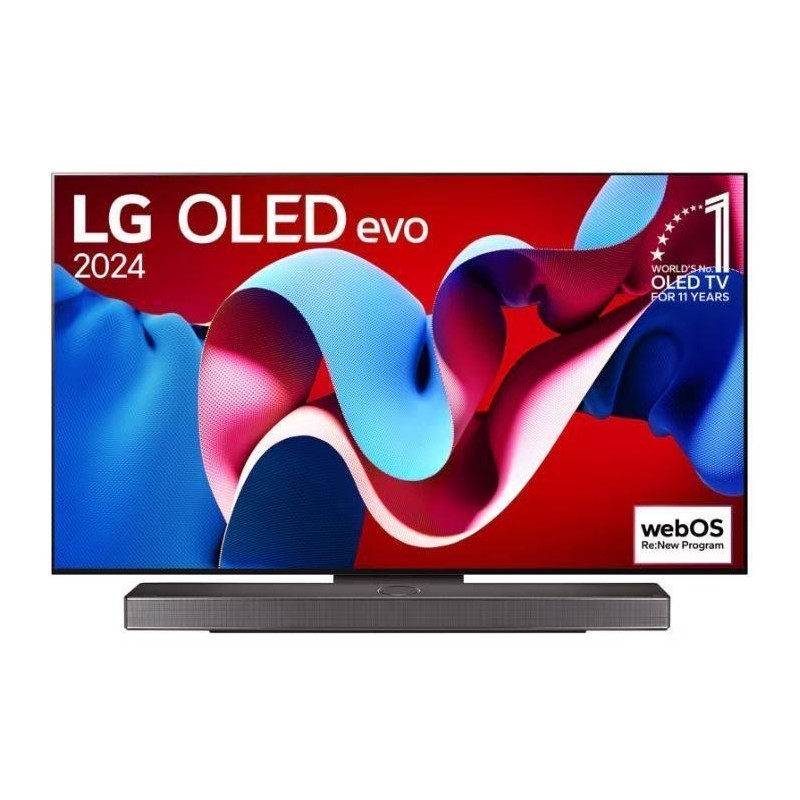 TV Set LG 77" OLED/4K/Smart 3840x2160 Wireless LAN Bluetooth webOS Black OLED77C41LA