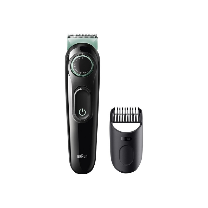 Braun Beard Trimmer BT3323 Cordless Number of length steps 20 Black/Green