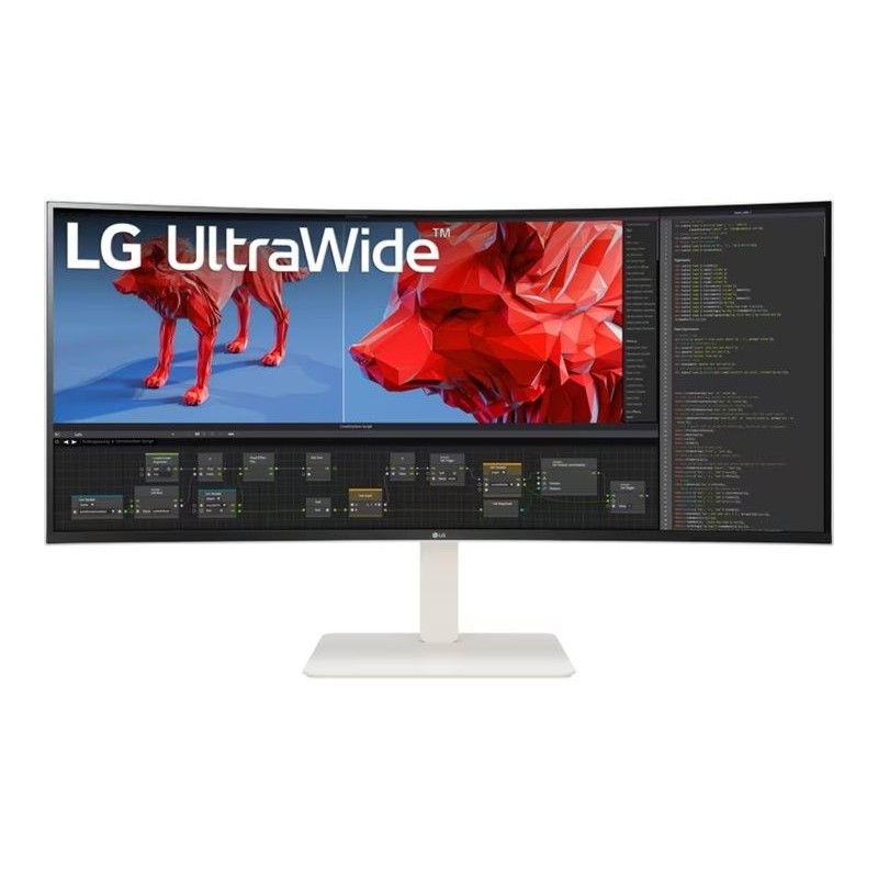 LG 38WR85QC-W 38 " IPS 21:9 144 Hz 1 ms 3840 x 1600 pixels 450 cd/mu00b2 HDMI ports quantity 2