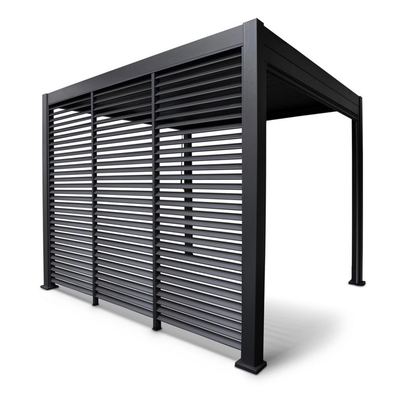 Louvers wall for gazebo MIRADOR-111 123,5cm, dark grey