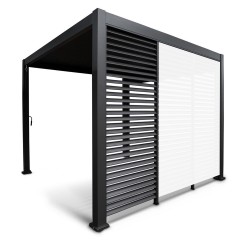 Louvers wall for gazebo MIRADOR-111 123,5cm, dark grey