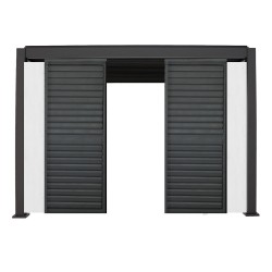 Middle panel of louvers wall for gazebo MIRADOR-111, white