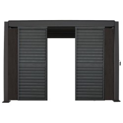 Middle panel of louvers wall for gazebo MIRADOR-111, blackish brown wood looking