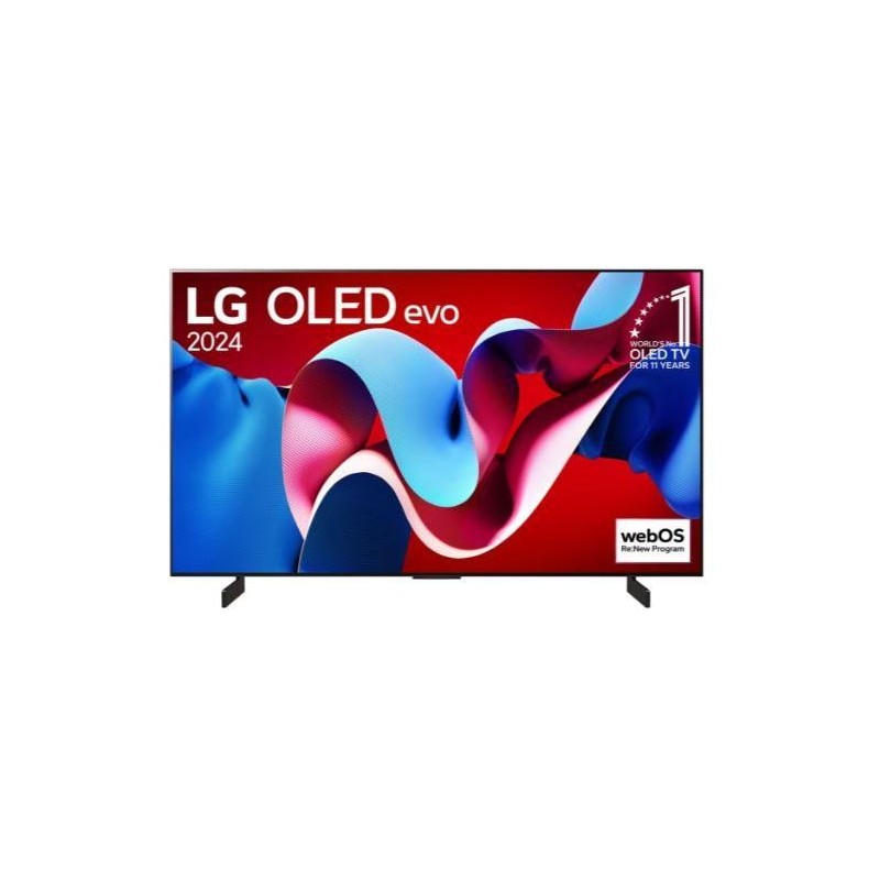 TV Set LG 42" OLED/4K/Smart 3840x2160 Wireless LAN Bluetooth webOS Black OLED42C42LA