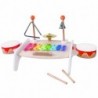 CLASSIC WORLD Set Musical Instruments for Children Xylophone Grater Cymbalks Drums Plate Chopsticks Triangle Bell 9 pcs.
