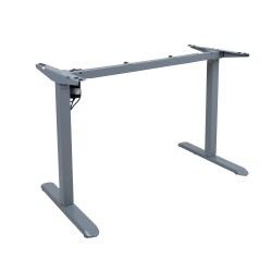 Table leg ERGO LIGHT with 1 motor, silver grey