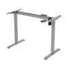 Table leg ERGO LIGHT with 1 motor, silver grey