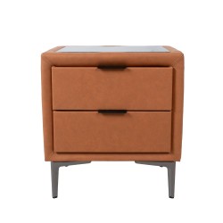 Night stand LENA 50,5x41xH54cm, cognac brown