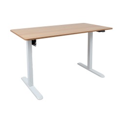 Desk ERGO LIGHT with 1 motor 120x60cm, white oak