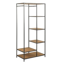 Clothes rack SEAFORD 77x45xH165cm, wild oak