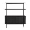 Wall unit ANGUS 94x27xH114cm, black