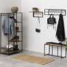 Clothes rack SEAFORD 77x45xH165cm, wild oak