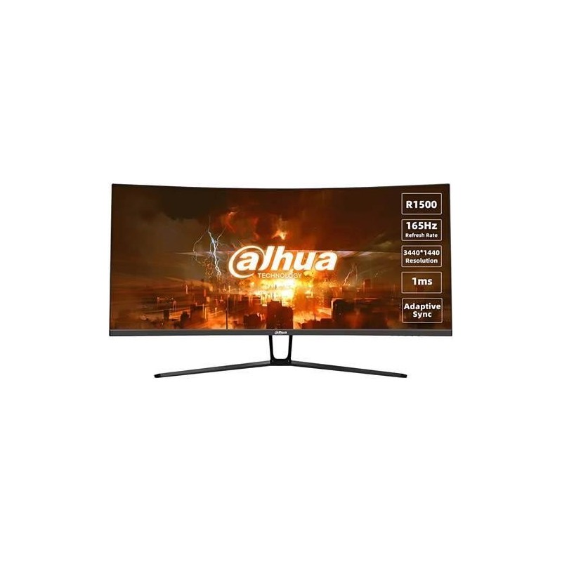 LCD Monitor DAHUA DHI-LM34-E330C 34" Gaming/Curved/21 : 9 Panel VA 3440x1440 21:9 165Hz 1 ms Tilt Colour