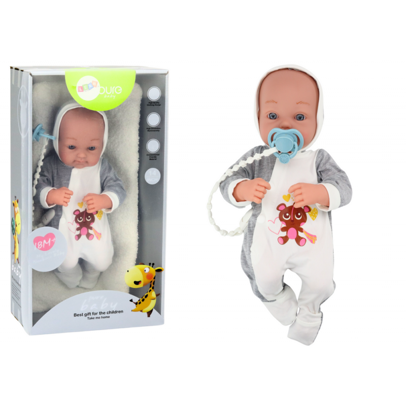 Baby Doll With Pacifier Blanket Bodysuit Accessories Set 35 cm