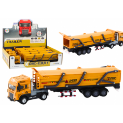Truck With Trailer TIR Transport Vehicle 1:24 Sounds Lights Yellow
