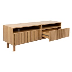 TV table SUNNY 150x40xH50cm, melamine oak