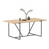 Dining table CINDY 180x90xH75cm, melamine oak