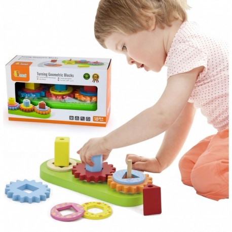 Viga Wooden Educational Sorter, Color Shapes and Patterns