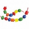 Viga A set of colorful wooden beads to be threaded in a jar