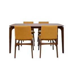 Dining set HAYDIE with 4 chairs