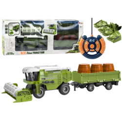 Combine Harvester Agricultural Machine Grain RC Remote Controlled Trailer Green
