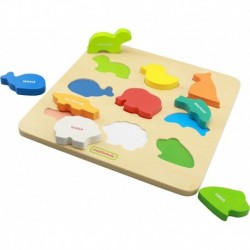 Wooden Masterkidz Colorful Animals Shape Sorter