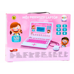 Educational Laptop Interactive 60 Functions Two Languages ​​Pink