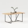 Dining table CINDY 180x90xH75cm, melamine oak