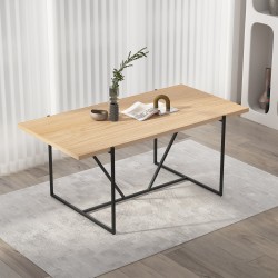 Dining table CINDY 180x90xH75cm, melamine oak