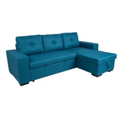 Corner sofa bed CARITA ocean blue