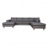 Corner sofa HARALD RC, dark grey