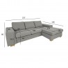 Corner sofa DAGMAR beige