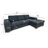 Corner sofa DAGMAR dark grey