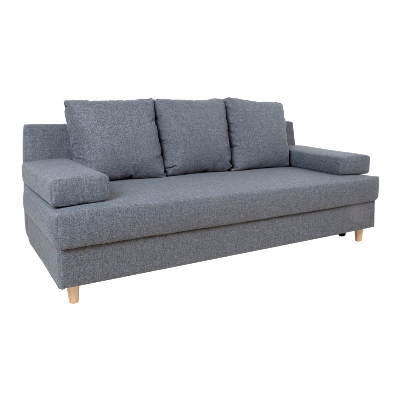 Sofa bed VELLA with storage box, grey