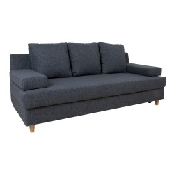 Sofa bed VELLA with storage box, dark grey