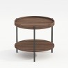 Coffee table CINDY D50xH45cm, melamine walnut