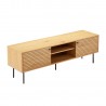 TV table LINE 150x40xH50cm, melamine with oak bark