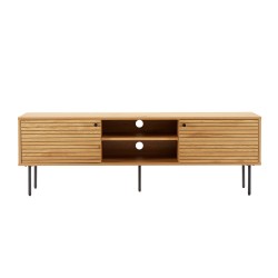 TV table LINE 150x40xH50cm, melamine with oak bark