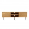 TV table LINE 150x40xH50cm, melamine with oak bark