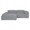 Corner sofa LEHTE left corner, grey