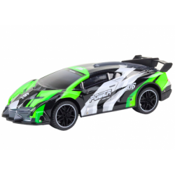 Sports Car Remote Controlled RC 1:10 25km/h Lights Green