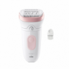 Braun Epilator 7-000 Silk-u00e9pil 7 Operating time (max) 40 min Number of power levels 1 Wet & Dry White/Pink