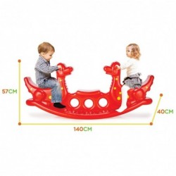 Многоместные качели WOOPIE Dino Balance Swing, красные