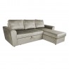 Corner sofa bed INGMAR beige velvet