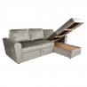 Corner sofa bed INGMAR beige velvet